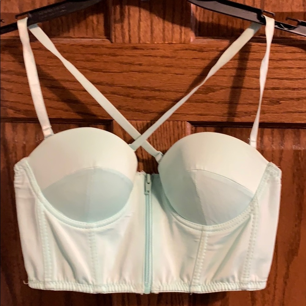 Nature Intimates 34B mint longline padded bra